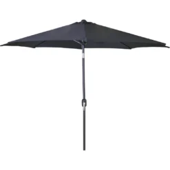 Umbrellas Jordan Manufacturing 9FT Steel Market Umbrella In Black
