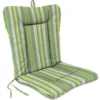 Jordan Manufacturing Outdoor Knife Edge Euro Style Chair Cushion- Sunbrella FOSTER SURFSIDE RAVEN