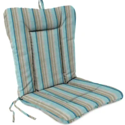 Jordan Manufacturing Outdoor Knife Edge Euro Style Chair Cushion- Sunbrella GETAWAY MIST GLEN RAVEN Custom Order Cushions