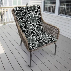 Jordan Manufacturing Outdoor Knife Edge Euro Style Chair Cushion-HALSEY SHADOW RICHLOOM