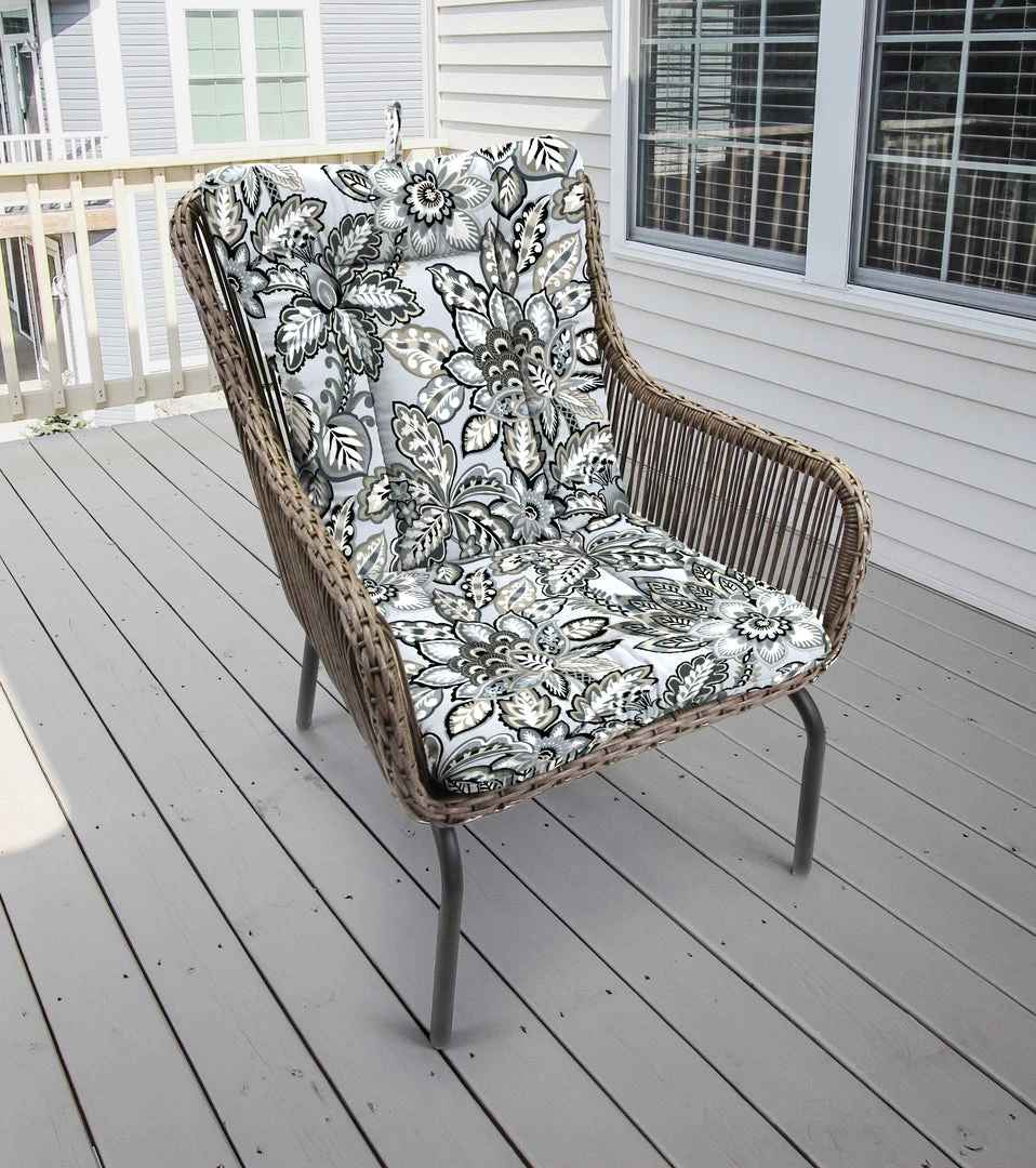 Jordan Manufacturing Outdoor Knife Edge Euro Style Chair Cushion-COPELAND NOIR RICHLOOM Custom Order Cushions 2 Jordan Manufacturing Outdoor Knife Edge Euro Style Chair Cushion-COPELAND NOIR RICHLOOM Custom Order Cushions