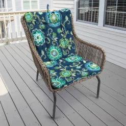 Jordan Manufacturing Outdoor Knife Edge Euro Style Chair Cushion-FANFARE CAPRI Custom Order Cushions