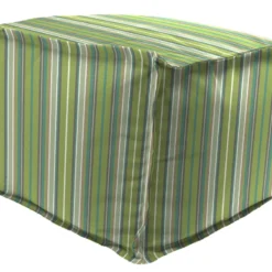 Jordan Manufacturing 20" Square Outdoor Bead Filled Pouf/Ottoman- Sunbrella FOSTER SURFSIDE RAVEN