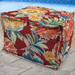 Jordan Manufacturing 20" Square Outdoor Bead Filled Pouf/Ottoman-COLSEN BERRY RICHLOOM Custom Order Cushions