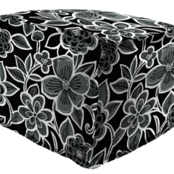 Jordan Manufacturing Custom Order Cushions 20" Square Outdoor Bead Filled Pouf/Ottoman-HALSEY SHADOW RICHLOOM