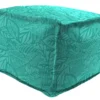 Jordan Manufacturing 20" Square Outdoor Bead Filled Pouf/Ottoman-MAVEN LAGOON Custom Order Cushions