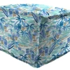 Jordan Manufacturing Custom Order Cushions 20" Square Outdoor Bead Filled Pouf/Ottoman-BALLYFIN BAY BLUE RICHLOOM