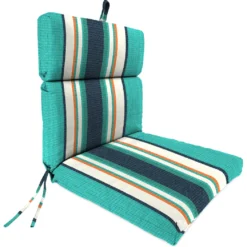 Jordan Manufacturing Outdoor French Edge Dining Chair Cushion- Sunbrella TOKEN SURFSIDE GLEN RAVEN Custom Order Cushions