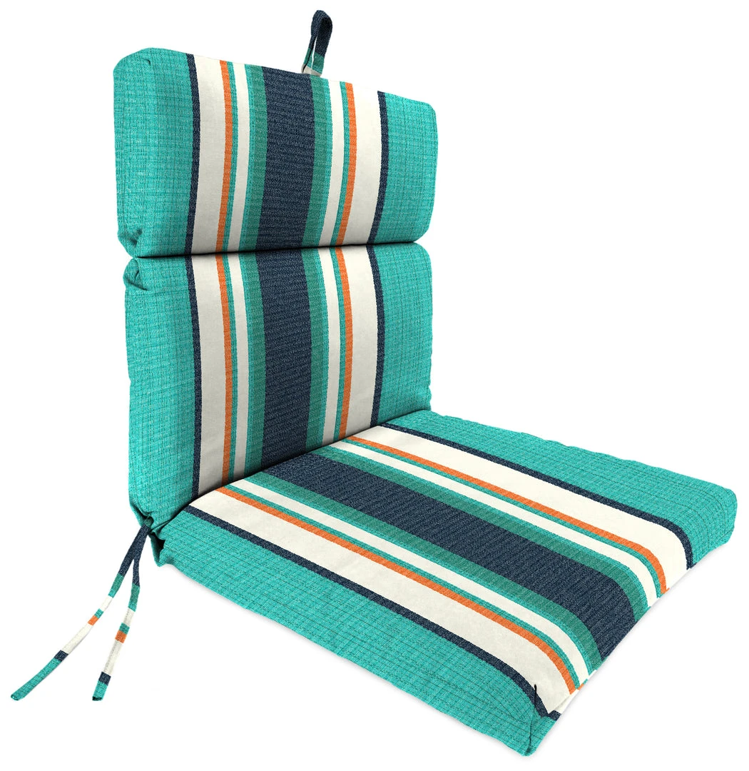 Jordan Manufacturing Outdoor French Edge Dining Chair Cushion- Sunbrella TOKEN SURFSIDE GLEN RAVEN Custom Order Cushions 1 Jordan Manufacturing Outdoor French Edge Dining Chair Cushion- Sunbrella TOKEN SURFSIDE GLEN RAVEN Custom Order Cushions