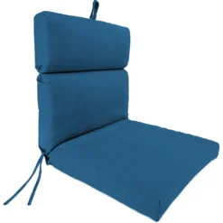 Jordan Manufacturing Outdoor French Edge Dining Chair Cushion- Sunbrella CAVAS REGATTA GLEN RAVEN Custom Order Cushions