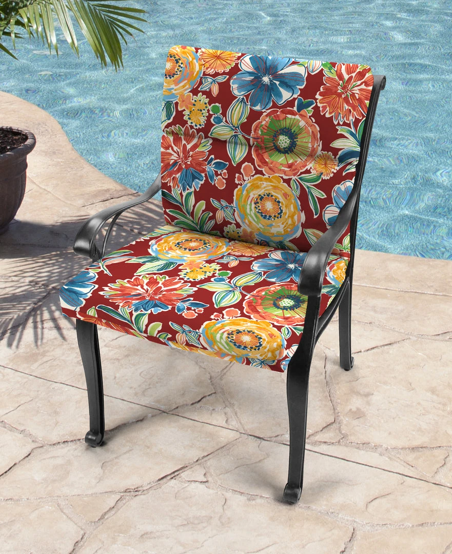 Jordan Manufacturing Outdoor French Edge Dining Chair Cushion-COLSEN BERRY RICHLOOM 2 Jordan Manufacturing Outdoor French Edge Dining Chair Cushion-COLSEN BERRY RICHLOOM