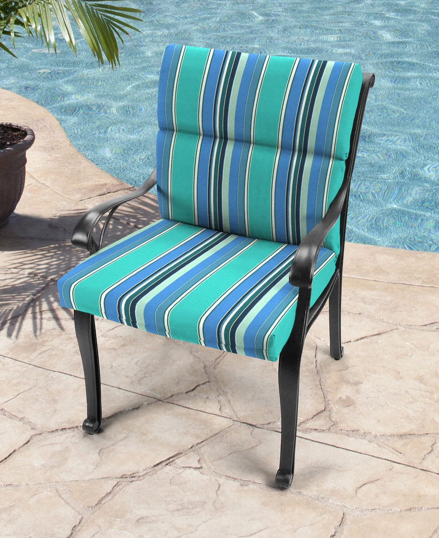 Jordan Manufacturing Custom Order Cushions Outdoor French Edge Dining Chair Cushion- Sunbrella DOLCE STR OASIS ACR GLEN RAVEN 2 Jordan Manufacturing Custom Order Cushions Outdoor French Edge Dining Chair Cushion- Sunbrella DOLCE STR OASIS ACR GLEN RAVEN