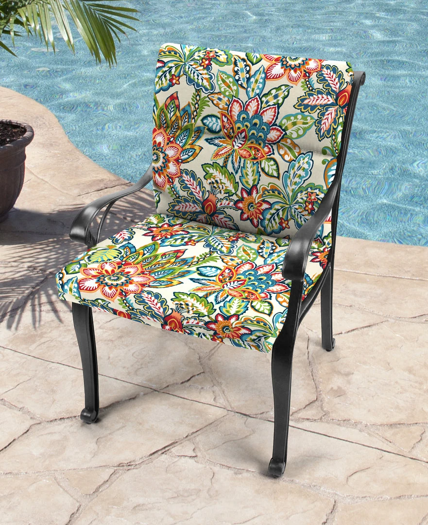 Jordan Manufacturing Outdoor French Edge Dining Chair Cushion-COPELAND FIESTA RICHLOOM 2 Jordan Manufacturing Outdoor French Edge Dining Chair Cushion-COPELAND FIESTA RICHLOOM