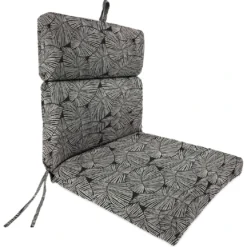 Jordan Manufacturing Custom Order Cushions Outdoor French Edge Dining Chair Cushion-TALIA NOIR RICHLOOM