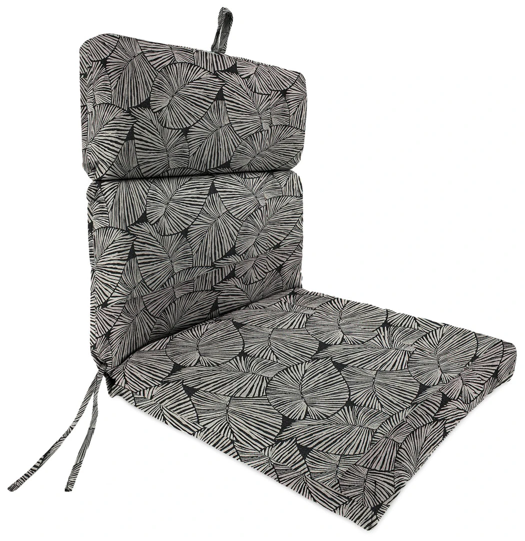 Jordan Manufacturing Custom Order Cushions Outdoor French Edge Dining Chair Cushion-TALIA NOIR RICHLOOM 1 Jordan Manufacturing Custom Order Cushions Outdoor French Edge Dining Chair Cushion-TALIA NOIR RICHLOOM