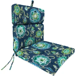 Jordan Manufacturing Outdoor French Edge Dining Chair Cushion-FANFARE CAPRI