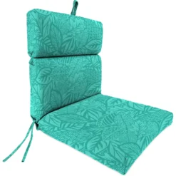 Jordan Manufacturing Outdoor French Edge Dining Chair Cushion-MAVEN LAGOON