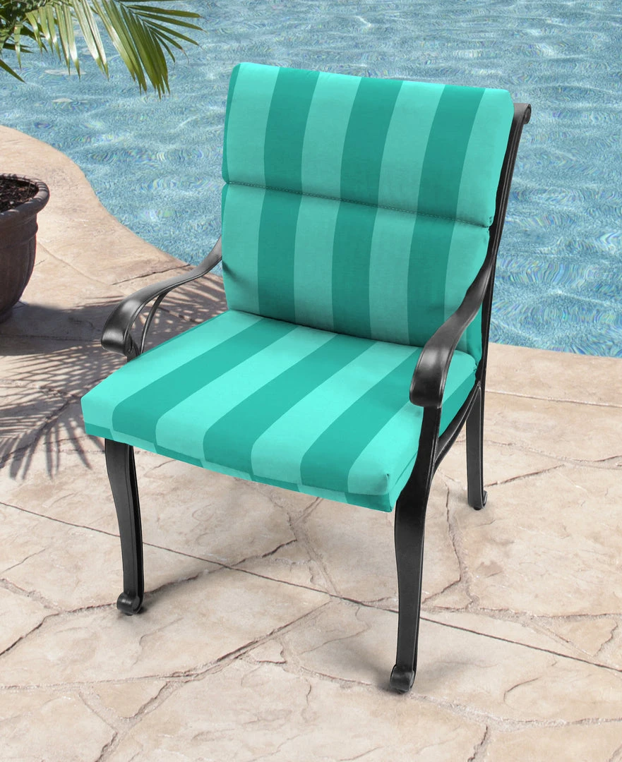 Jordan Manufacturing Outdoor French Edge Dining Chair Cushion-PREVIEW LAGOON Custom Order Cushions 2 Jordan Manufacturing Outdoor French Edge Dining Chair Cushion-PREVIEW LAGOON Custom Order Cushions