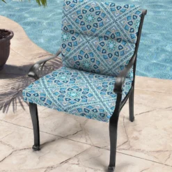Jordan Manufacturing Custom Order Cushions Outdoor French Edge Dining Chair Cushion-MEDLO BAY RICHLOOM