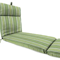 Jordan Manufacturing Custom Order Cushions Outdoor French Edge Chaise Lounge Cushion- Sunbrella FOSTER SURFSIDE RAVEN