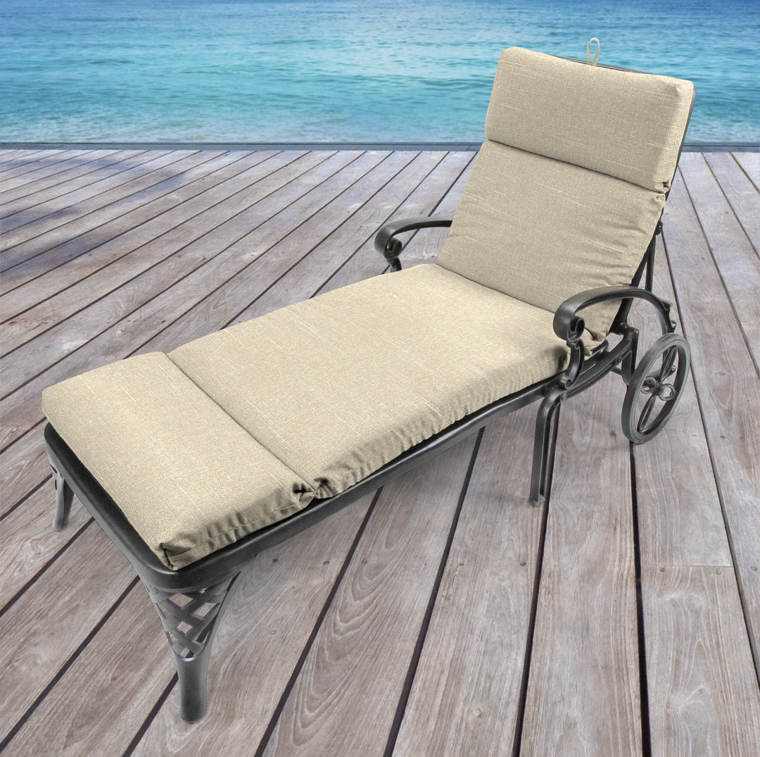 Jordan Manufacturing Outdoor French Edge Chaise Lounge Cushion-TORY BISQUE RICHLOOM 2 Jordan Manufacturing Outdoor French Edge Chaise Lounge Cushion-TORY BISQUE RICHLOOM