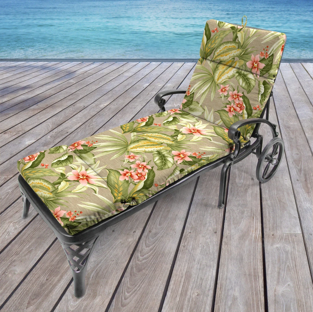 Jordan Manufacturing Outdoor French Edge Chaise Lounge Cushion-TAHITI SUNRISE RICHLOOM Custom Order Cushions 2 Jordan Manufacturing Outdoor French Edge Chaise Lounge Cushion-TAHITI SUNRISE RICHLOOM Custom Order Cushions