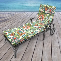 Jordan Manufacturing Custom Order Cushions Outdoor French Edge Chaise Lounge Cushion-COPELAND FIESTA RICHLOOM