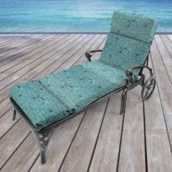 Jordan Manufacturing Custom Order Cushions Outdoor French Edge Chaise Lounge Cushion-TALIA CARIBE RICHLOOM