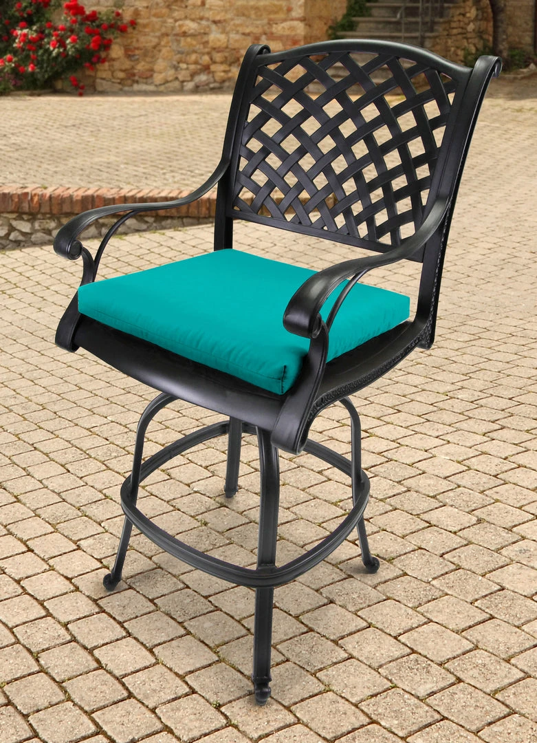 Jordan Manufacturing Set Of 2 Outdoor French Edge Seat Cushions- Sunbrella CANVAS ARUBA GLEN RAVEN Custom Order Cushions 2 Jordan Manufacturing Set Of 2 Outdoor French Edge Seat Cushions- Sunbrella CANVAS ARUBA GLEN RAVEN Custom Order Cushions