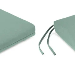 Jordan Manufacturing Set Of 2 Outdoor French Edge Seat Cushions- Sunbrella CANVAS SPA ACR GLEN RAVEN