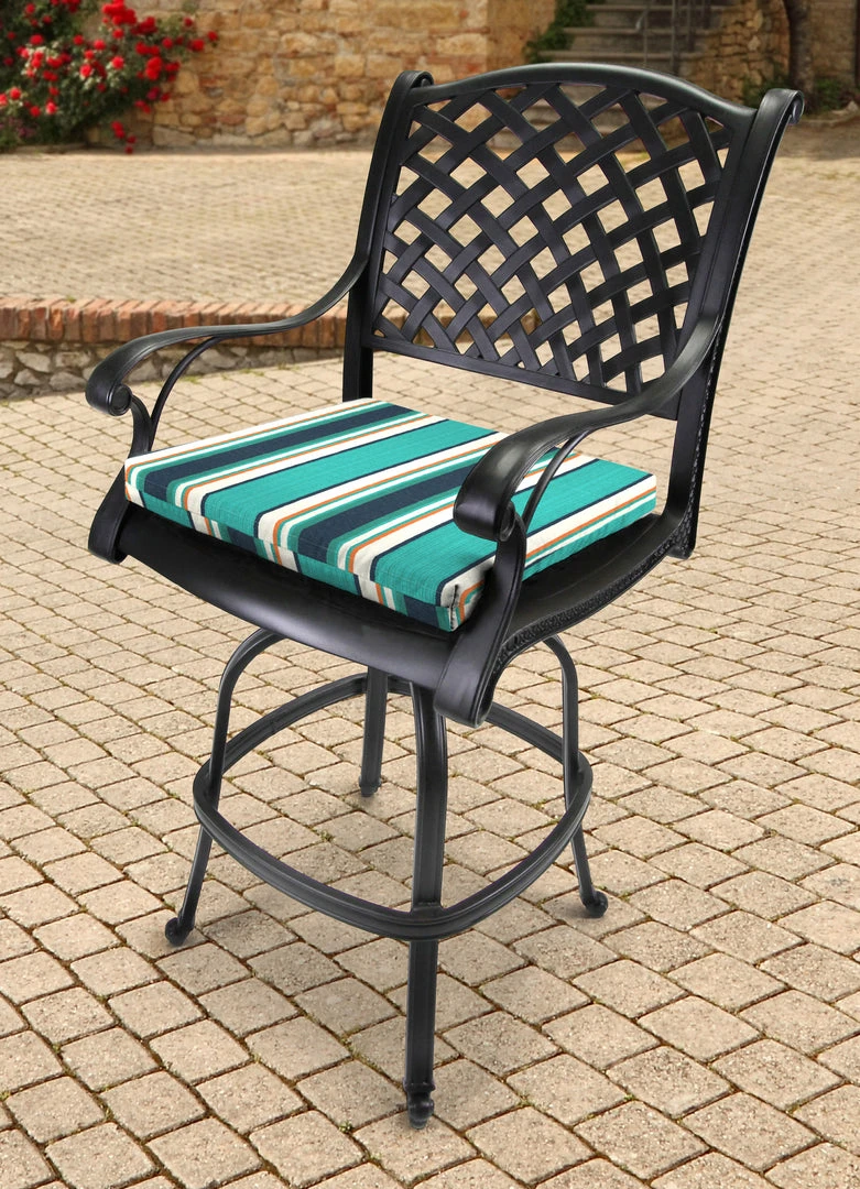 Jordan Manufacturing Set Of 2 Outdoor French Edge Seat Cushions- Sunbrella TOKEN SURFSIDE GLEN RAVEN Custom Order Cushions 2 Jordan Manufacturing Set Of 2 Outdoor French Edge Seat Cushions- Sunbrella TOKEN SURFSIDE GLEN RAVEN Custom Order Cushions