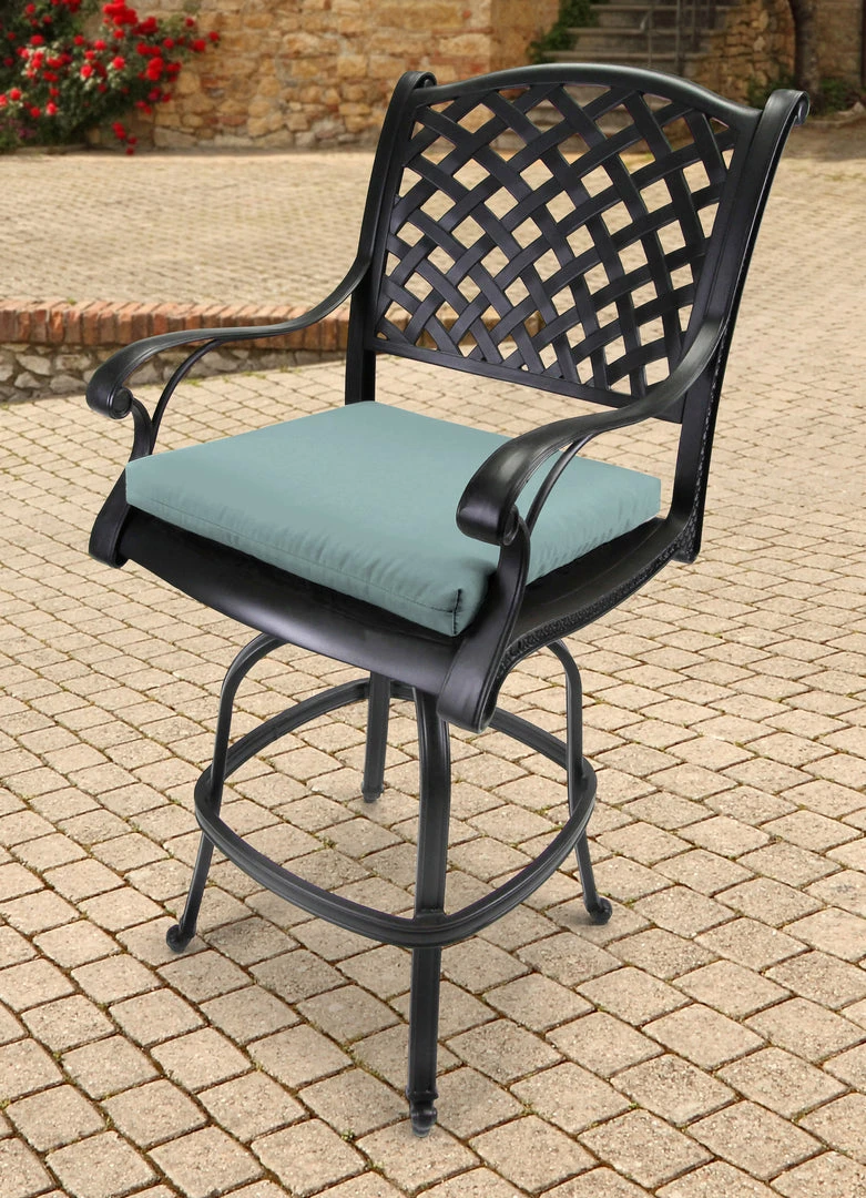 Jordan Manufacturing Set Of 2 Outdoor French Edge Seat Cushions- Sunbrella SHORE LINEN GLEN RAVEN Custom Order Cushions 2 Jordan Manufacturing Set Of 2 Outdoor French Edge Seat Cushions- Sunbrella SHORE LINEN GLEN RAVEN Custom Order Cushions
