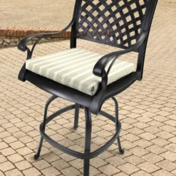 Jordan Manufacturing Custom Order Cushions Set Of 2 Outdoor French Edge Seat Cushions- Sunbrella CAST MIST GLEN RAVEN