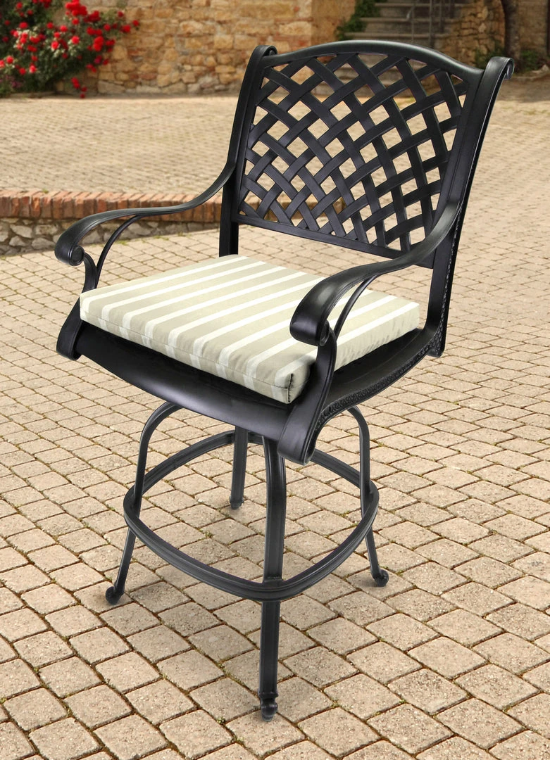 Jordan Manufacturing Custom Order Cushions Set Of 2 Outdoor French Edge Seat Cushions- Sunbrella CAST MIST GLEN RAVEN 2 Jordan Manufacturing Custom Order Cushions Set Of 2 Outdoor French Edge Seat Cushions- Sunbrella CAST MIST GLEN RAVEN