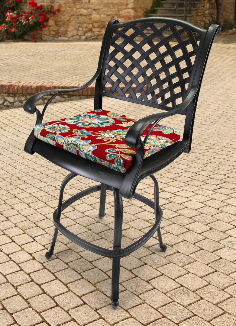 Jordan Manufacturing Outdoor French Edge Seat Cushion-DAELYN CHERRY RICHLOOM Custom Order Cushions 2 Jordan Manufacturing Outdoor French Edge Seat Cushion-DAELYN CHERRY RICHLOOM Custom Order Cushions