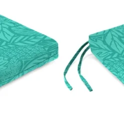 Jordan Manufacturing Outdoor French Edge Seat Cushion-MAVEN LAGOON