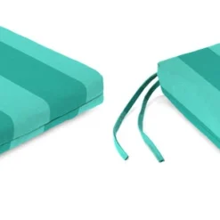 Jordan Manufacturing Custom Order Cushions Outdoor French Edge Seat Cushion-PREVIEW LAGOON