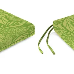 Jordan Manufacturing Outdoor French Edge Seat Cushion-MAVEN LEAF RICHLOOM Custom Order Cushions