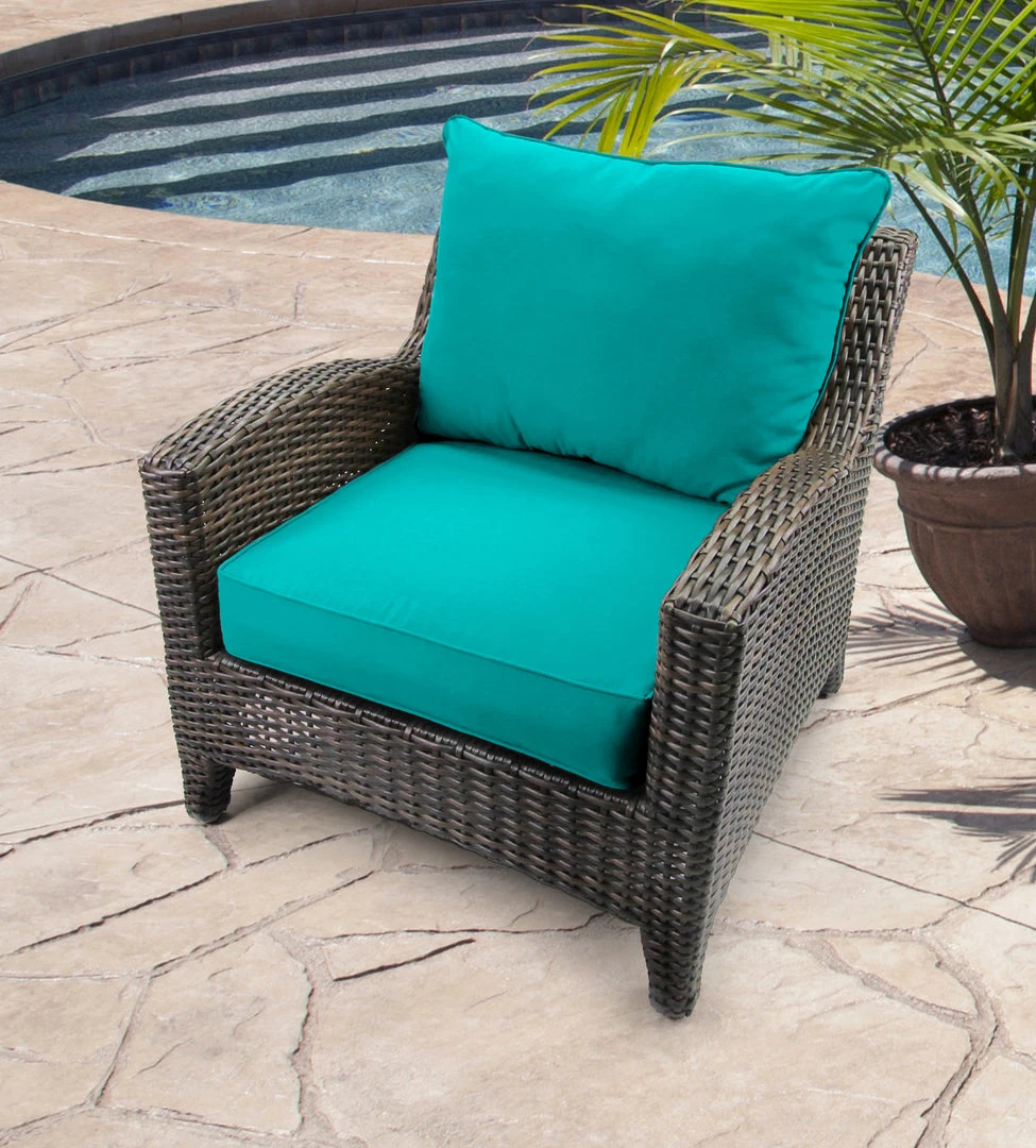 Jordan Manufacturing Outdoor 2PC Deep Seat Chair Cushion- Sunbrella CANVAS ARUBA GLEN RAVEN Custom Order Cushions 2 Jordan Manufacturing Outdoor 2PC Deep Seat Chair Cushion- Sunbrella CANVAS ARUBA GLEN RAVEN Custom Order Cushions