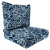 Jordan Manufacturing Outdoor 2PC Deep Seat Chair Cushion-HALSEY NAVY RICHLOOM