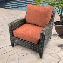 Jordan Manufacturing Outdoor 2PC Deep Seat Chair Cushion-TORY SUNSET RICHLOOM