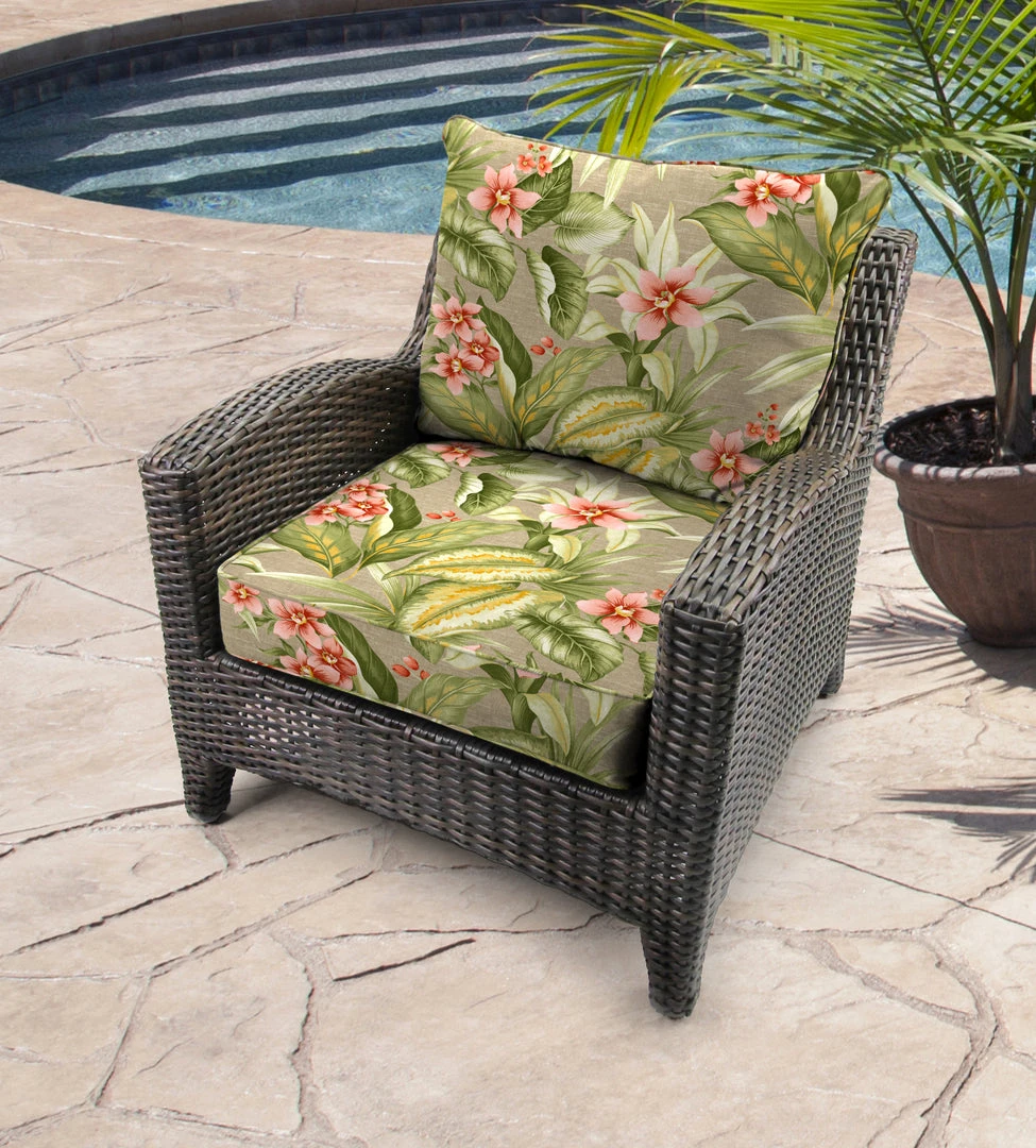 Jordan Manufacturing Outdoor 2PC Deep Seat Chair Cushion-TAHITI SUNRISE RICHLOOM Custom Order Cushions 2 Jordan Manufacturing Outdoor 2PC Deep Seat Chair Cushion-TAHITI SUNRISE RICHLOOM Custom Order Cushions
