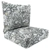Jordan Manufacturing Custom Order Cushions Outdoor 2PC Deep SDeat Chair Cushion-COPELAND NOIR RICHLOOM