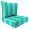 Jordan Manufacturing Custom Order Cushions Outdoor 2PC Deep Seat Chair Cushion-PREVIEW LAGOON