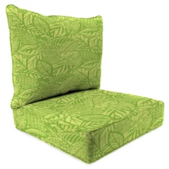 Jordan Manufacturing Custom Order Cushions Outdoor 2PC Deep Seat Chair Cushion-MAVEN LEAF RICHLOOM