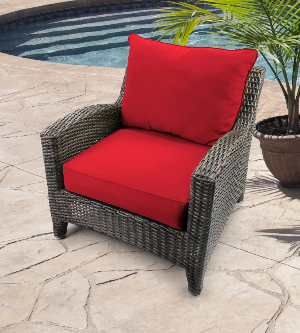 Jordan Manufacturing Outdoor 2PC Deep Seat Chair Cushion- Sunbrella CANVAS JOCKEY ACR RED ACR GLEN RAVEN 2 Jordan Manufacturing Outdoor 2PC Deep Seat Chair Cushion- Sunbrella CANVAS JOCKEY ACR RED ACR GLEN RAVEN