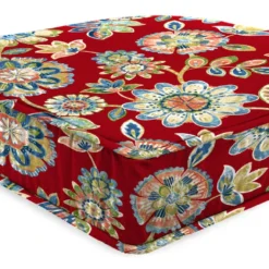 Jordan Manufacturing Outdoor Boxed Edge Deep Seat Cushion-DAELYN CHERRY RICHLOOM Custom Order Cushions