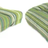 Jordan Manufacturing Custom Order Cushions Set Of 2 Outdoor 18" Wicker Chair Cushions-Sunbrella FOSTER SURFSIDE RAVEN