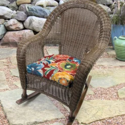 Jordan Manufacturing Set Of 2 Outdoor 18" Wicker Chair Cushions-COLSEN BERRY RICHLOOM Custom Order Cushions