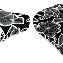 Jordan Manufacturing Set Of 2 Outdoor 18" Wicker Chair Cushions-HALSEY SHADOW RICHLOOM Custom Order Cushions